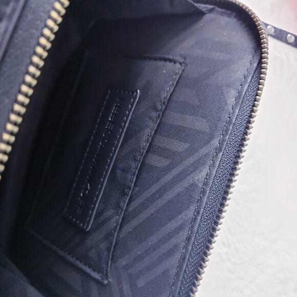 Rebecca Minkoff Box Crossbody Bag Black Snakeskin Embossed Leather Studded - Picture 8 of 14